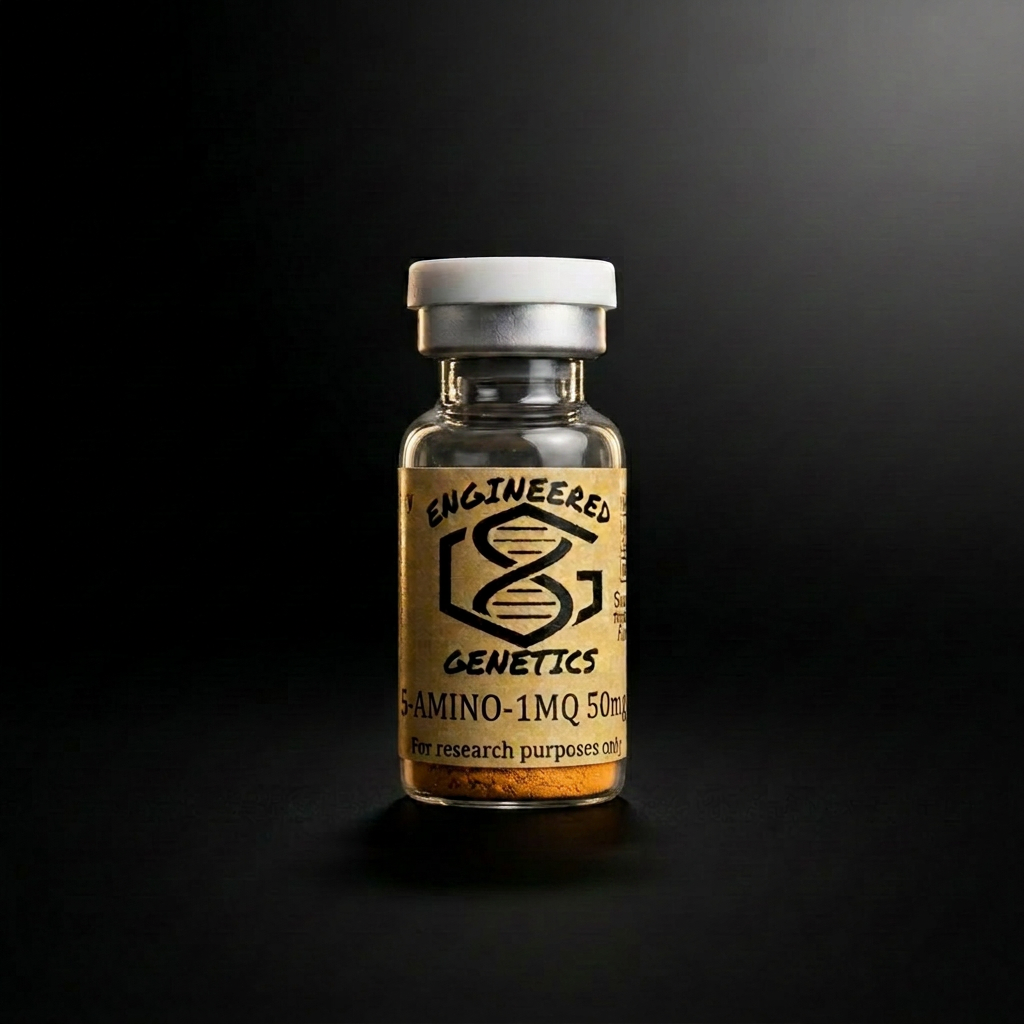 5-Amino-1MQ 50 mg research peptide vial — ≥99% purity, HPLC verified