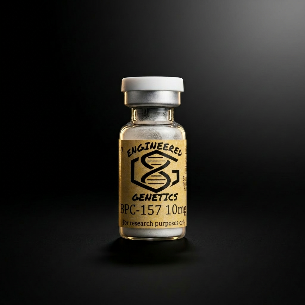 BPC-157 10 mg research peptide vial — ≥99% purity, HPLC verified