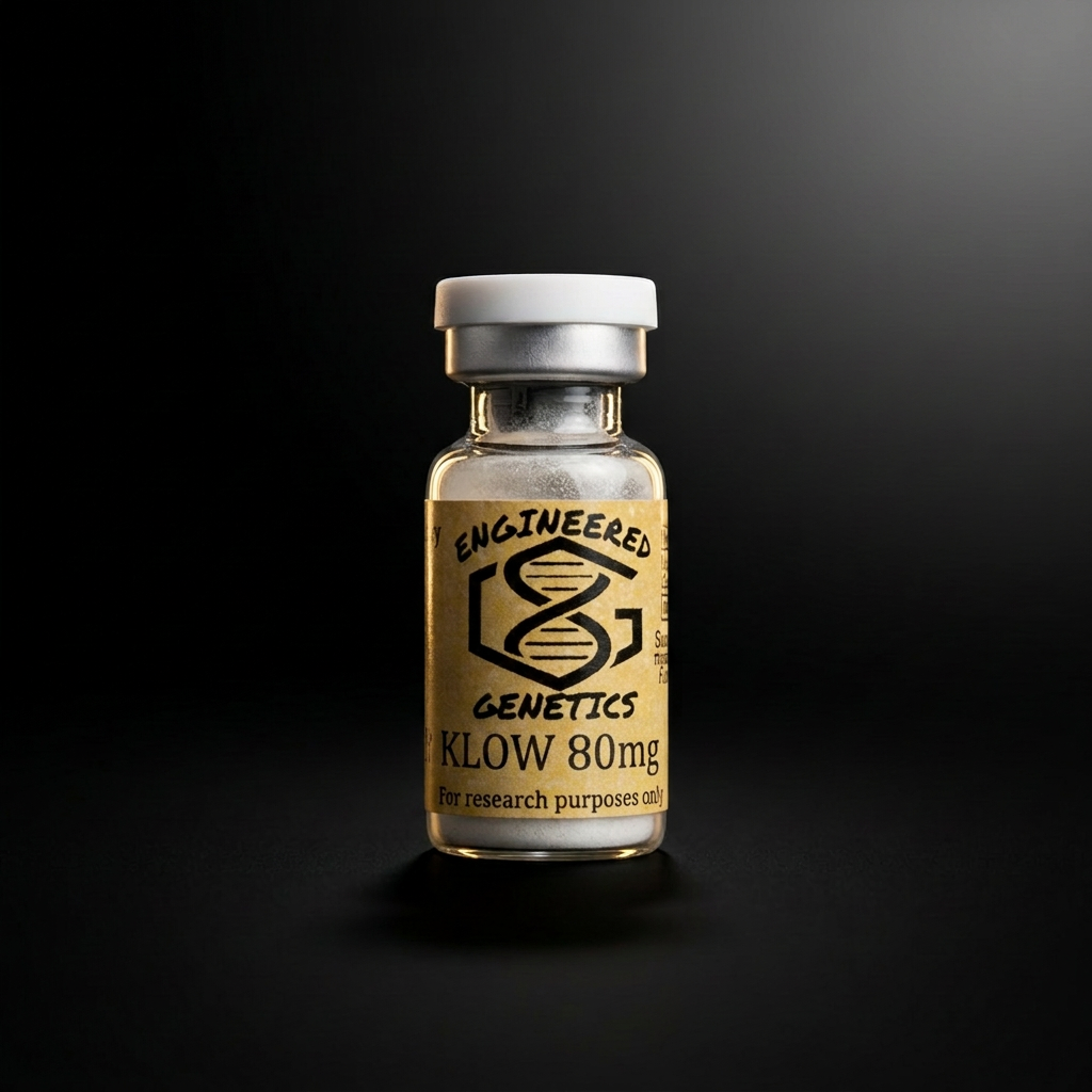 KLOW 80 mg research peptide vial — ≥99% purity, HPLC verified